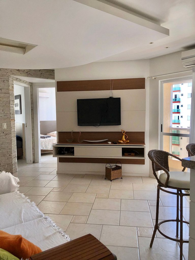 2 Dorm. Vista Mar e Churrasqueira - A
