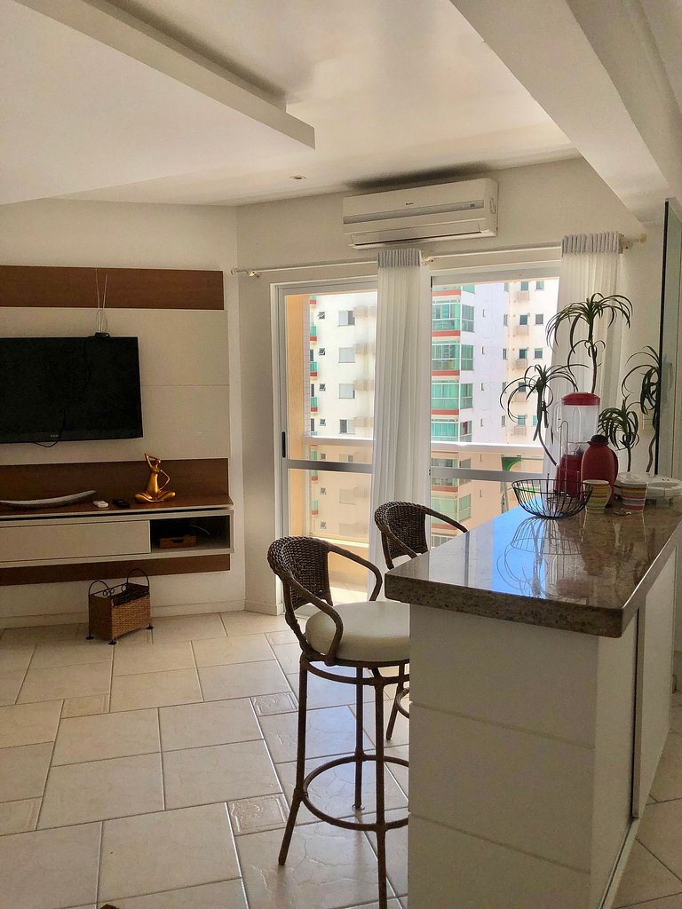 2 Dorm. Vista Mar e Churrasqueira - A