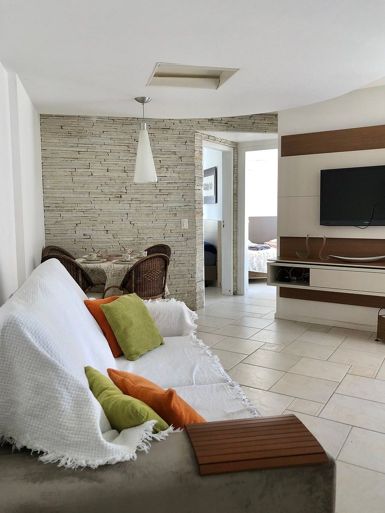 2 Dorm. Vista Mar e Churrasqueira - A