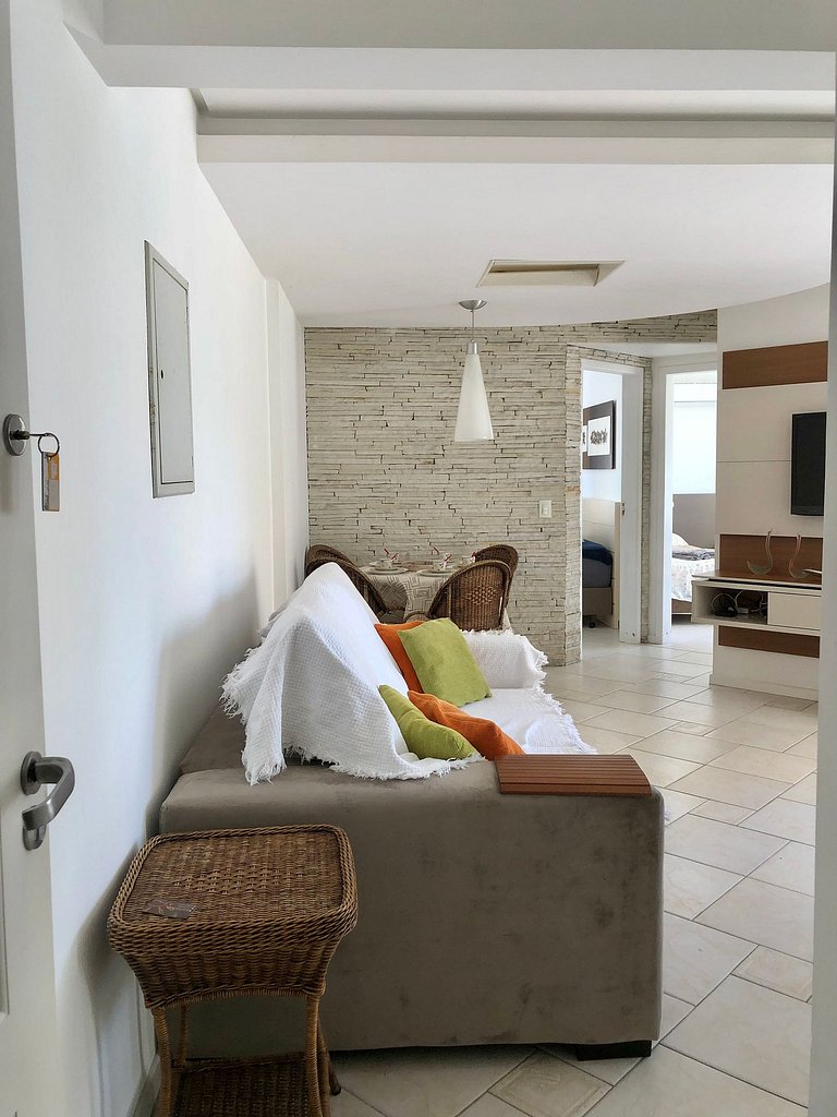 2 Dorm. Vista Mar e Churrasqueira - A